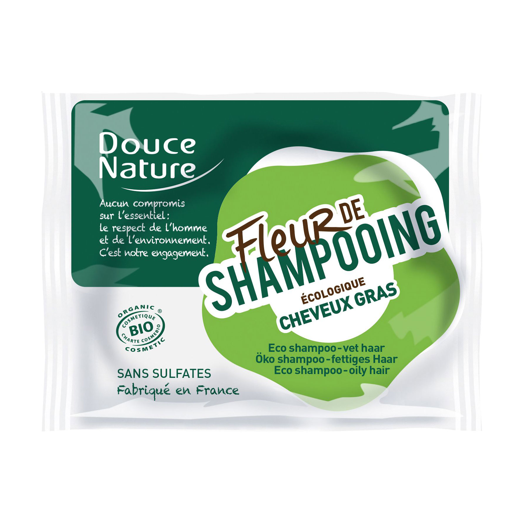 Уцінка! Твердий шампунь Douce Nature Fleur De Shampooing для жирного волосся, 85 г
