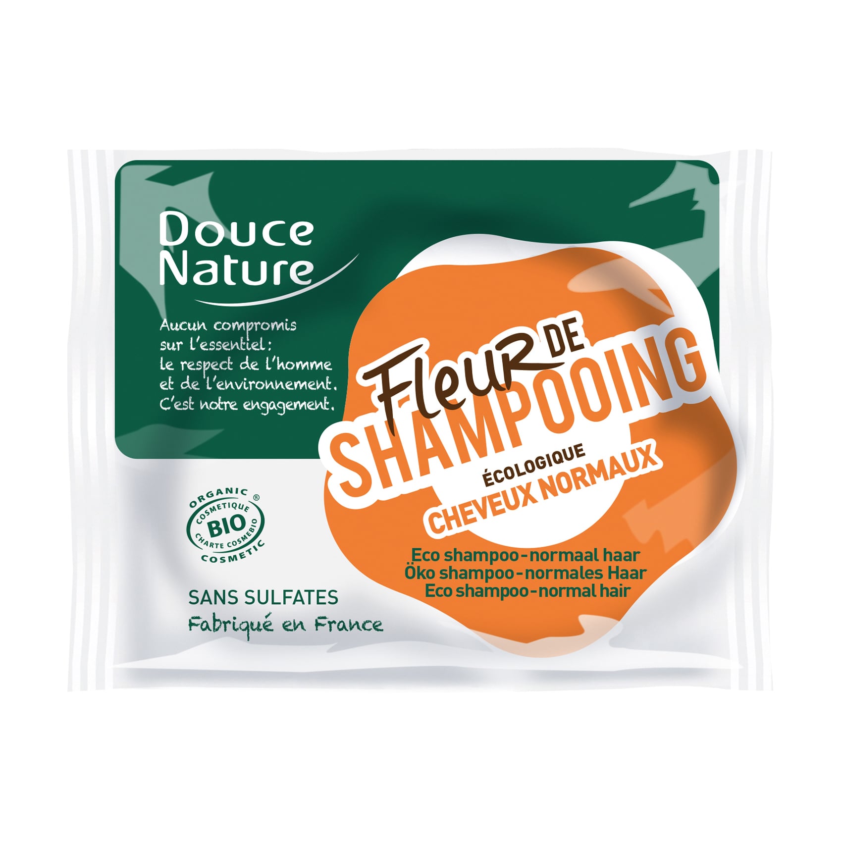 Уцінка! Твердий шампунь Douce Nature Fleur De Shampooing для нормального волосся, 85 г